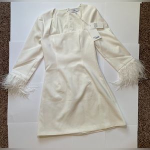 Cher Mini Dress in White, LIKELY, size 4, new with tag